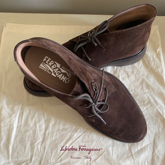 Salvatore Ferragamo Bernard Suede Ankle Boots - Picture 3 of 9